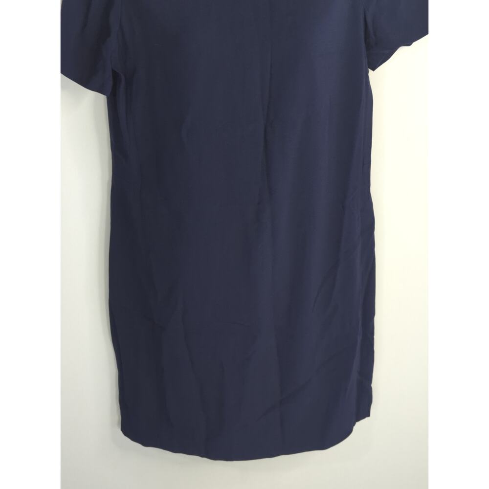 Aritzia Babaton Navy Blue Patricio Crew neck Casual Shift Mini Dress Womens 2 - Picture 5 of 12